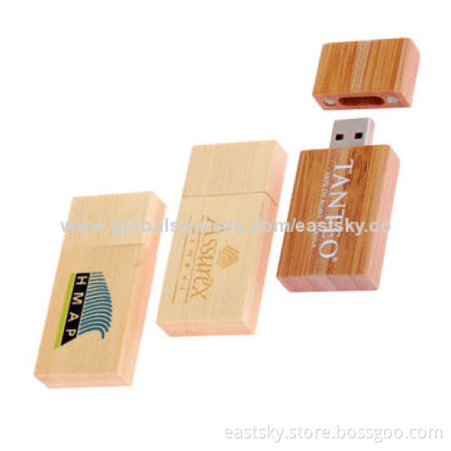 Customized Wood Gift USB Flash Drive, with Laser or Printed Logo, Over 10-year Data Retention